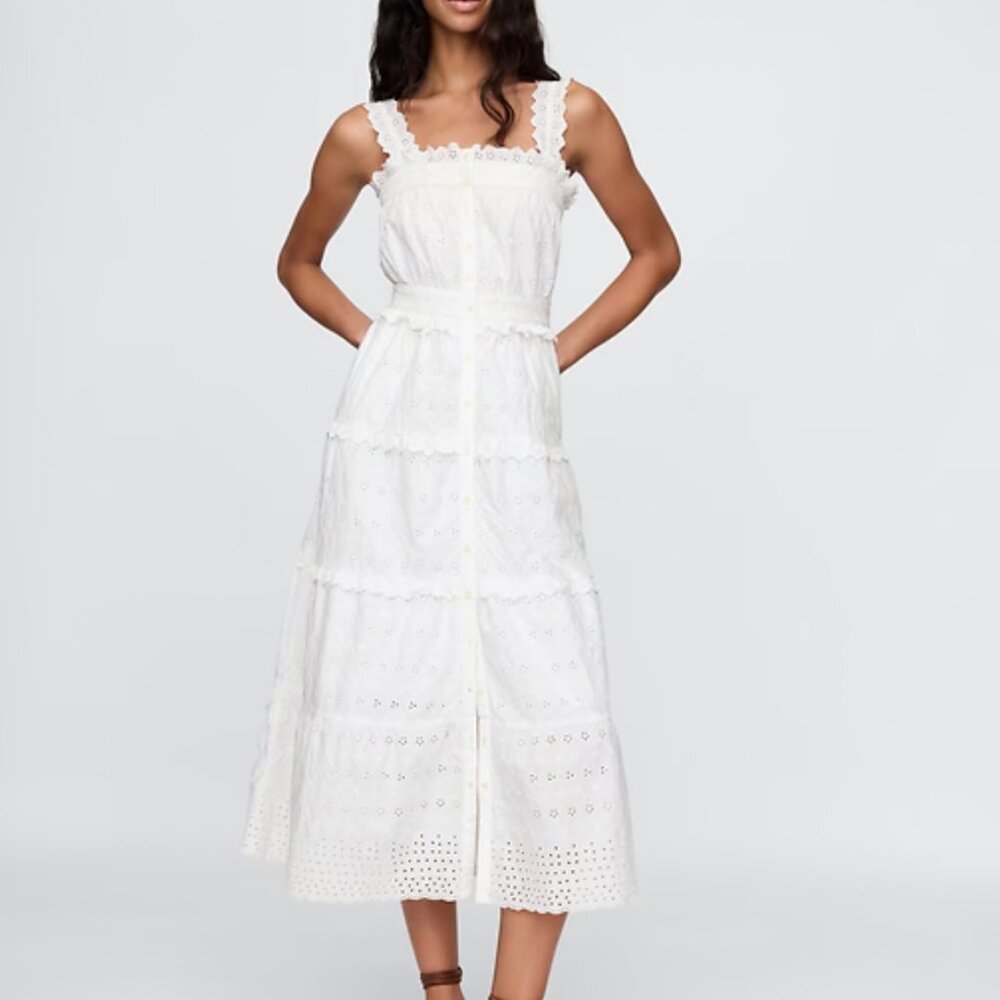 Gap × DÔEN Eyelet Midi Dress